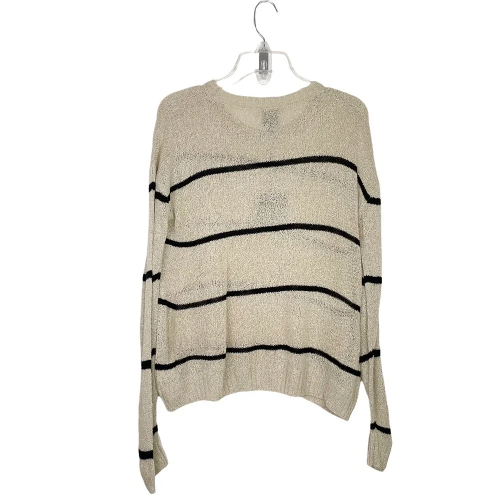 Bobeau Striped Dolman Sweater, Medium